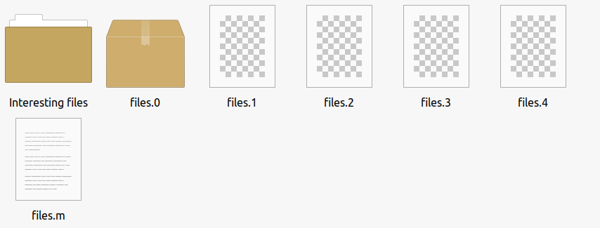 Folder with important files plus coded parts